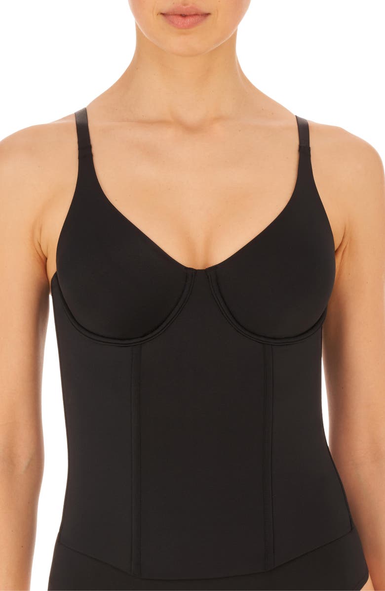 Natori Liquid Tank Bustier, Main, color, Black