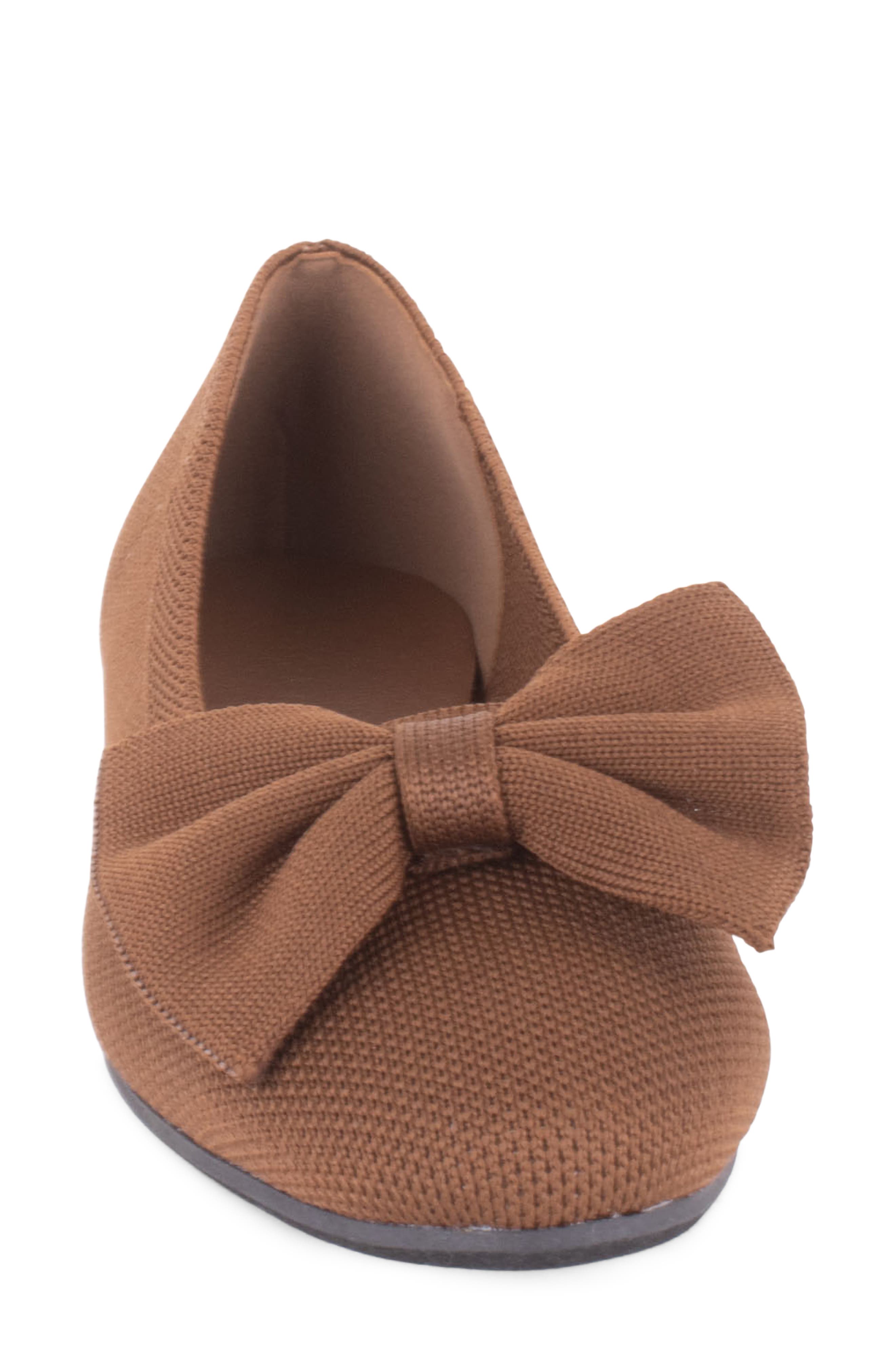 Casablanca Bow Flat, Alternate, color, BROWN