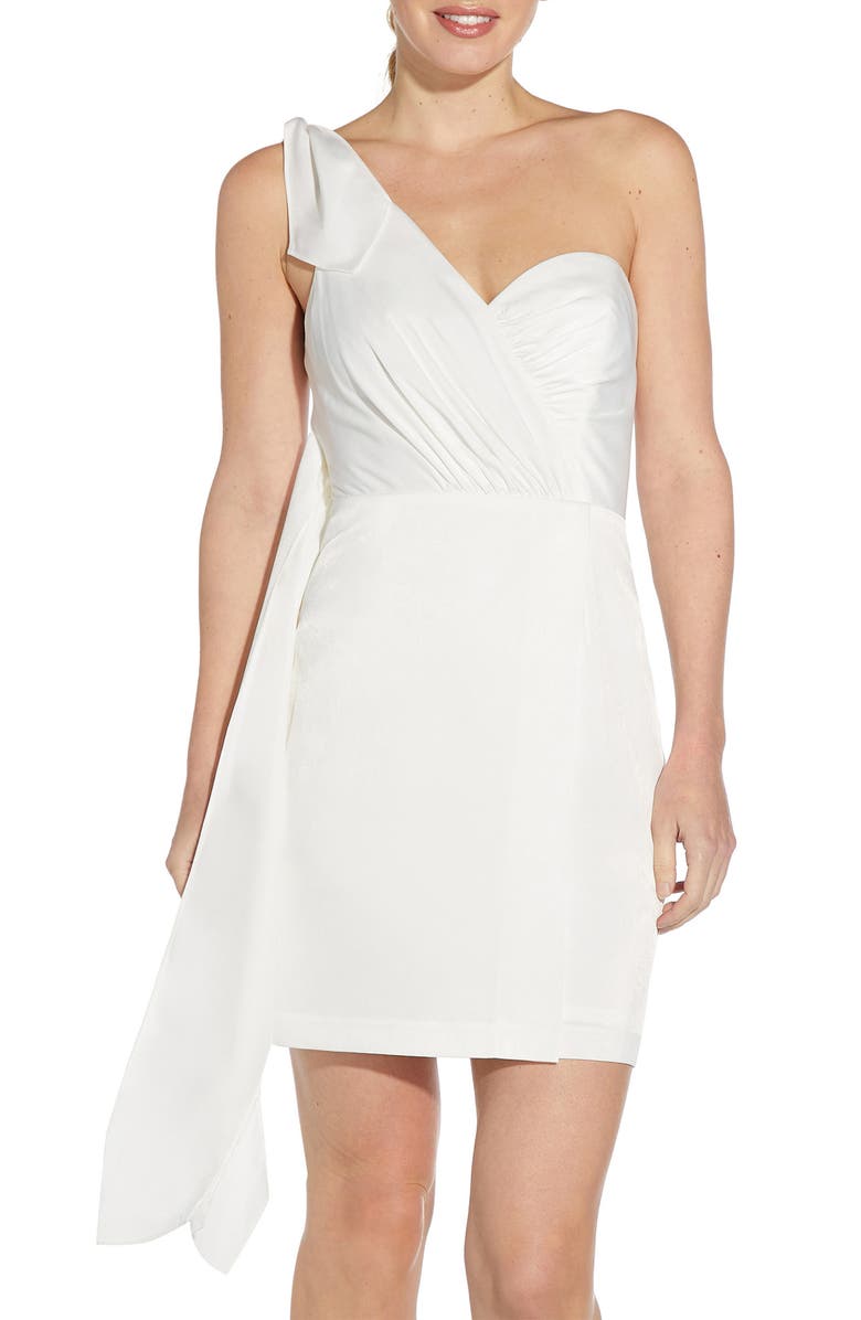 Aidan by Aidan Mattox Drape One-Shoulder Dress, Alternate, color,