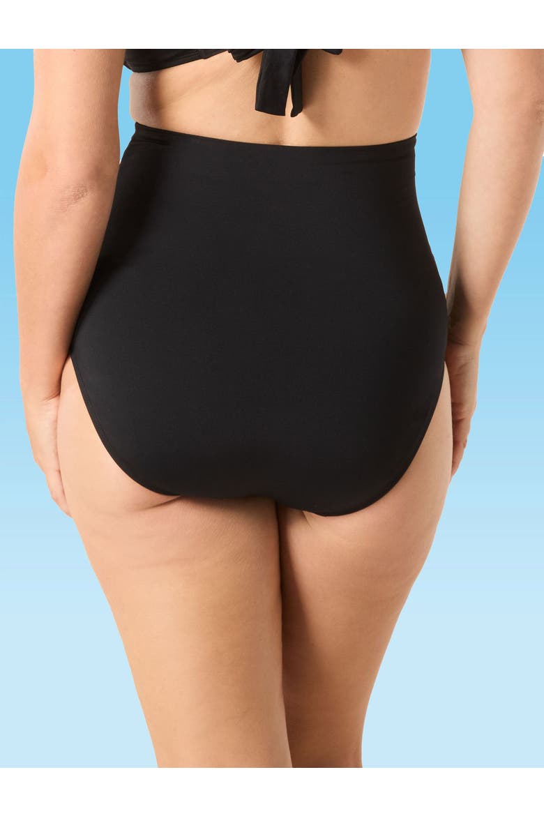 Serenity High Waist Bikini Swim Bottom, Alternate, color, Cast-Black