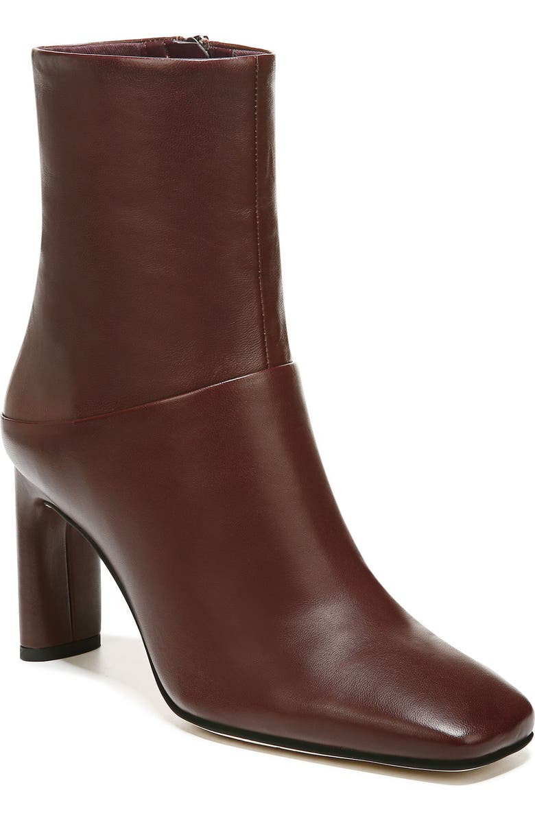 SARTO by Franco Sarto Flexa Comfort Leather Bootie, Main, color, Chocolate