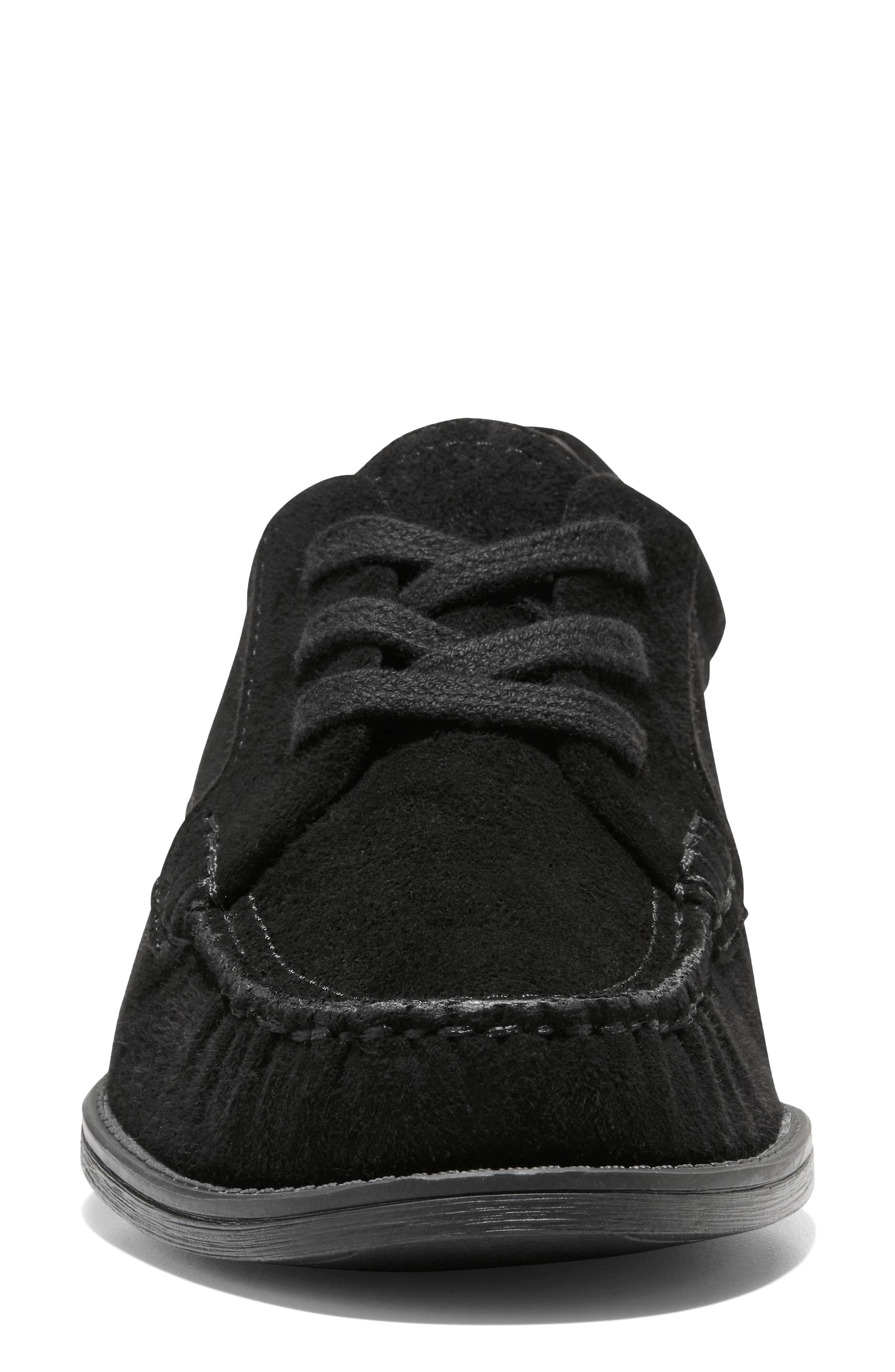 Stassi Leather Oxford, Alternate, color, BLACK SUEDE