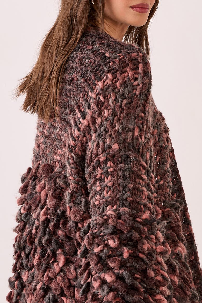 Extreme Loopy Cardigan, Alternate, color, Pink