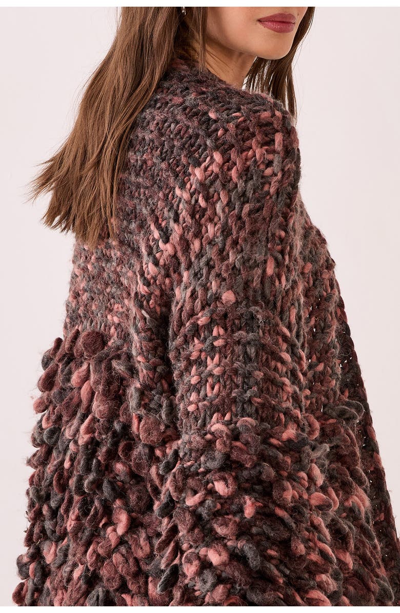 NASTY GAL Extreme Loopy Cardigan, Alternate, color, Pink