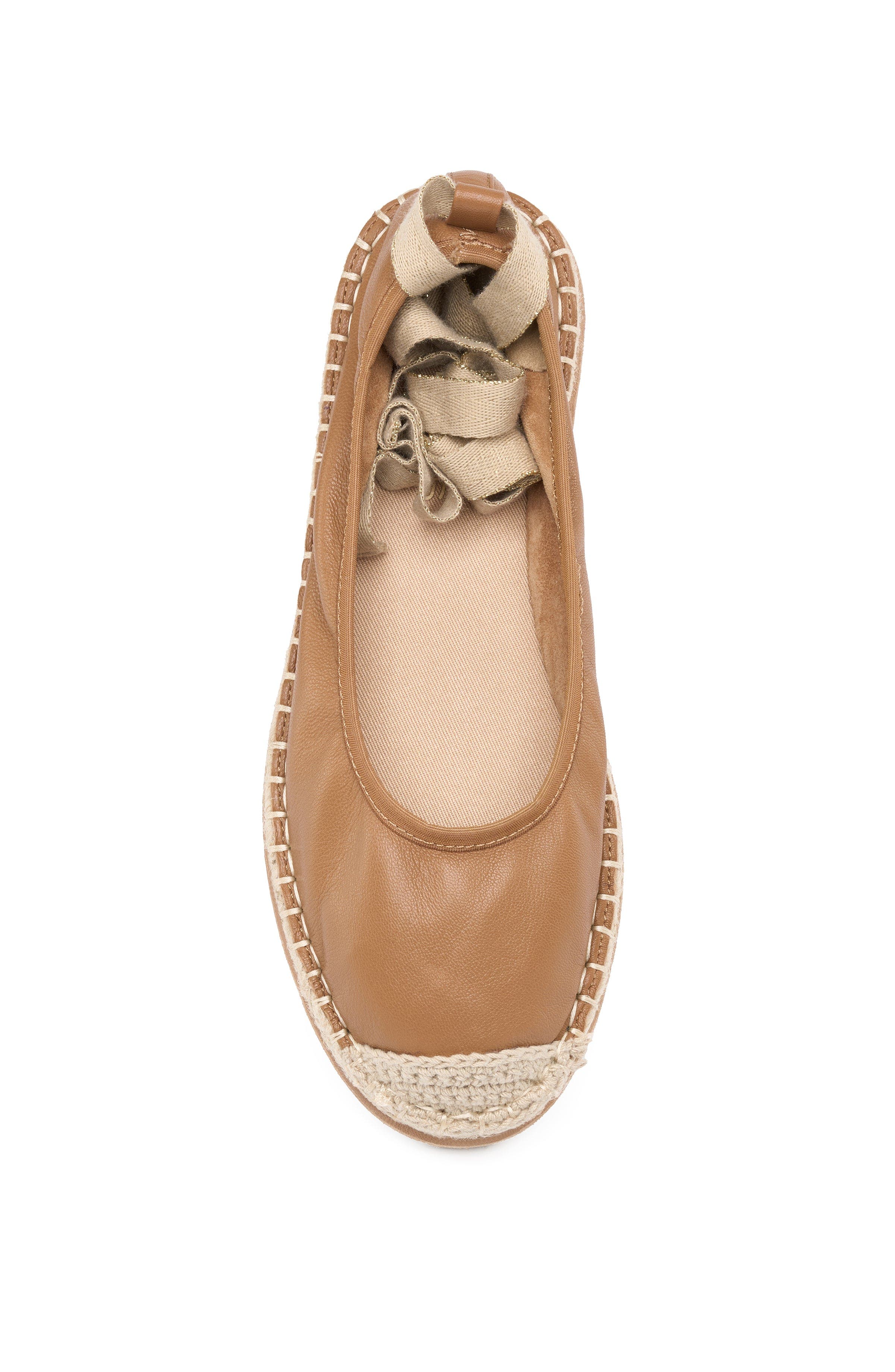Bridget Leather Espadrille, Alternate, color, Tan