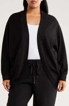 Caslon® Long Sleeve Scuba Knit Cocoon Cardigan