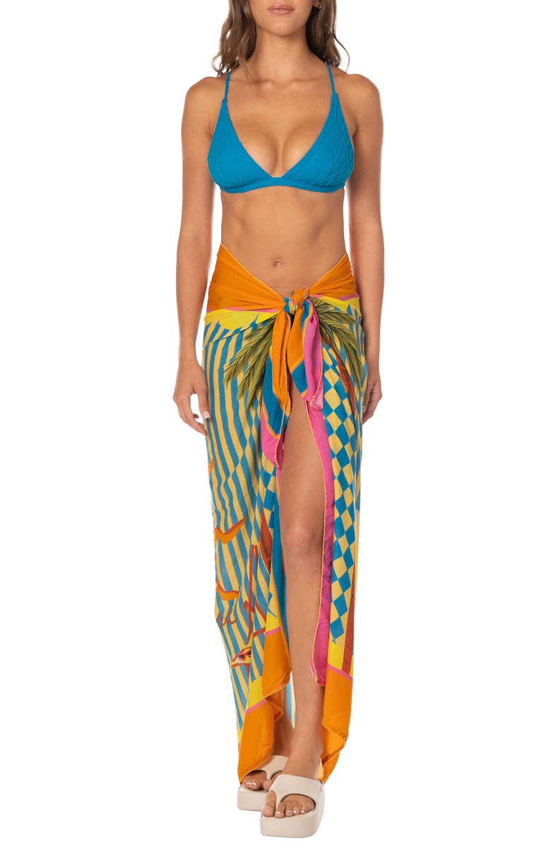 Maaji Tropic Camouflage Isla Cover-Up Pareo, Main, color,