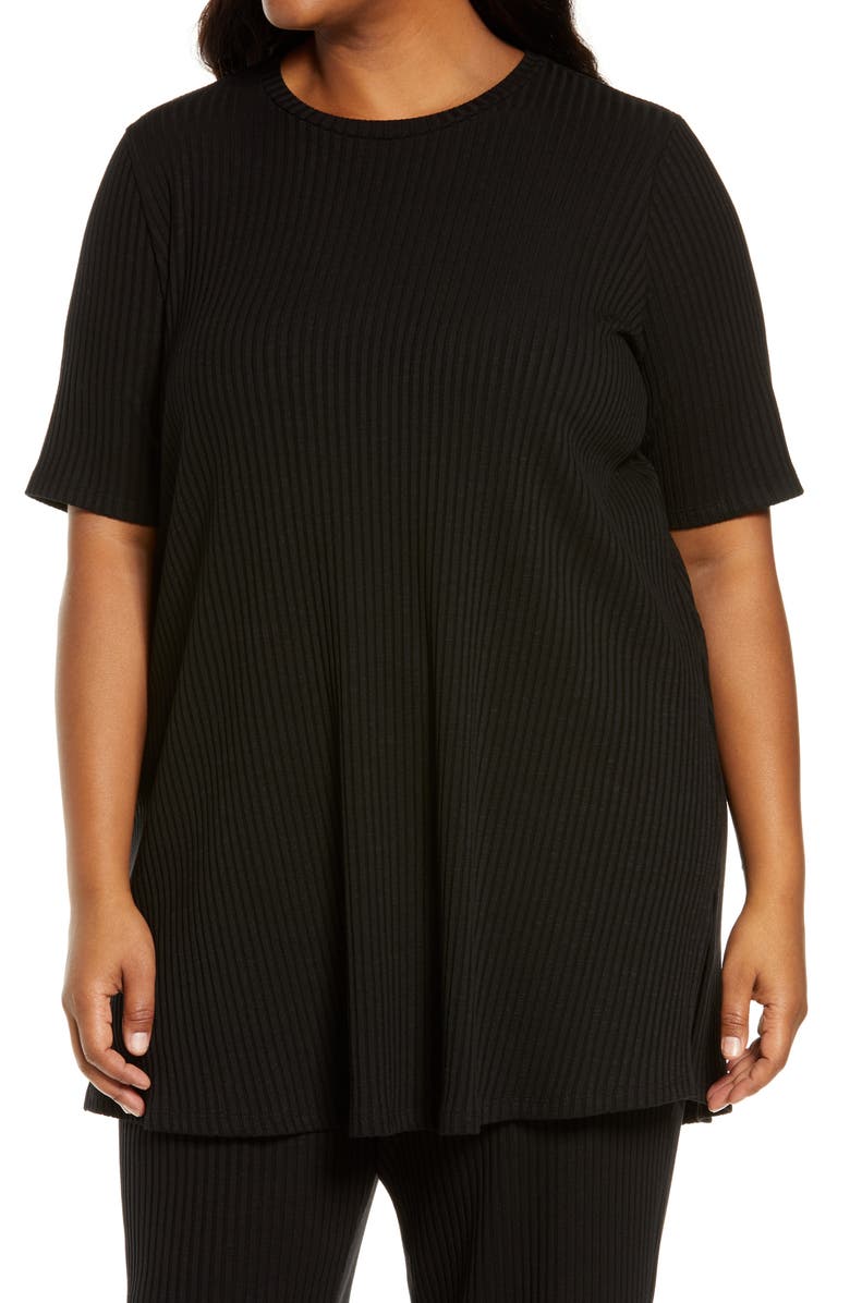 Eileen Fisher Ribbed Knit Tunic, Main, color, 