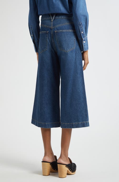 Veronica Beard Marlow High Waist Culotte Jeans In Blue