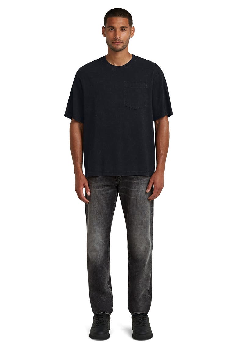 Acid Wash Boxy Fit Organic Cotton Pocket T-Shirt, Alternate, color, ACID DARK BLACK