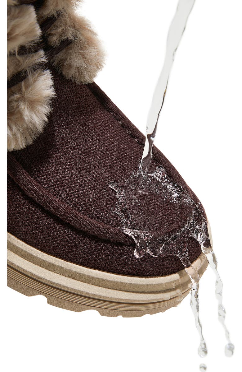 VIVAIA Faux Fur Water-Repellent Lightweight Warm Boots, Alternate, color, Dark Chocolate