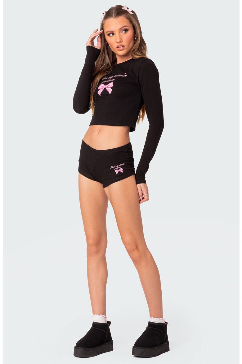 Attitude Problem Microshorts, Alternate, color, BLACK
