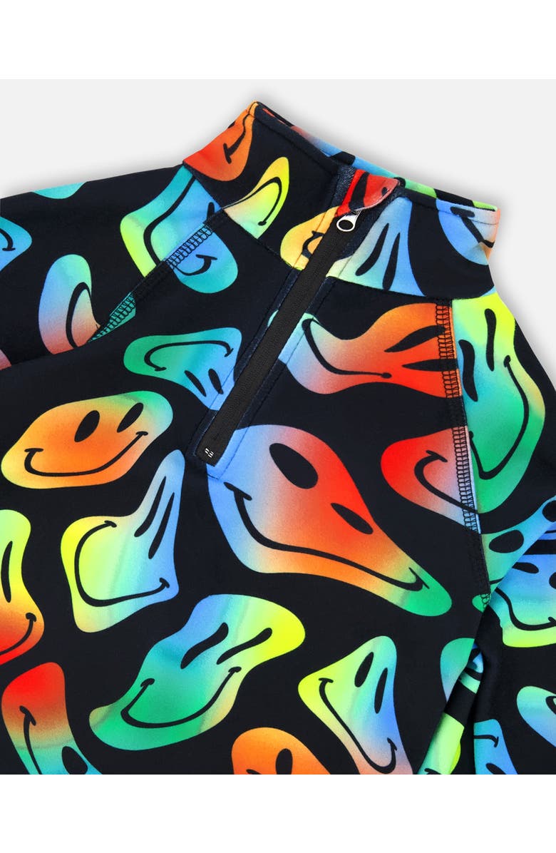 Deux par Deux Boy Two-Piece Thermal Underwear Set, Alternate, color, Smiley Face Boy