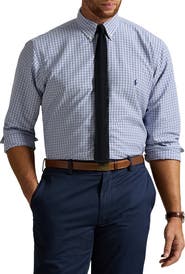 Polo Ralph Lauren Big & Tall Performance Oxford Gingham Sport Shirt