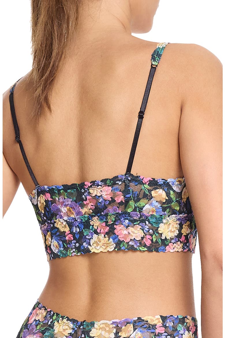 Retro Print Lace Bralette, Alternate, color, DREAM GARDEN BLACK