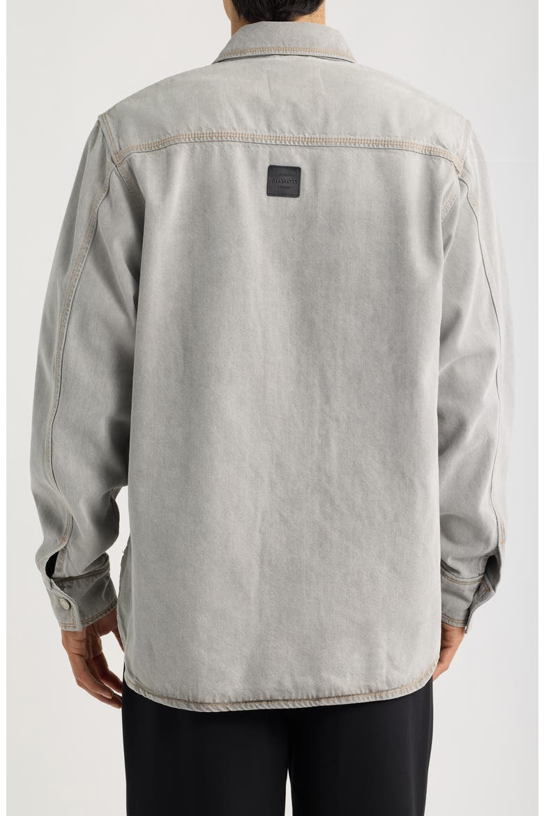Albin Denim Button-Up Shirt, Alternate, color, WASHED GREY