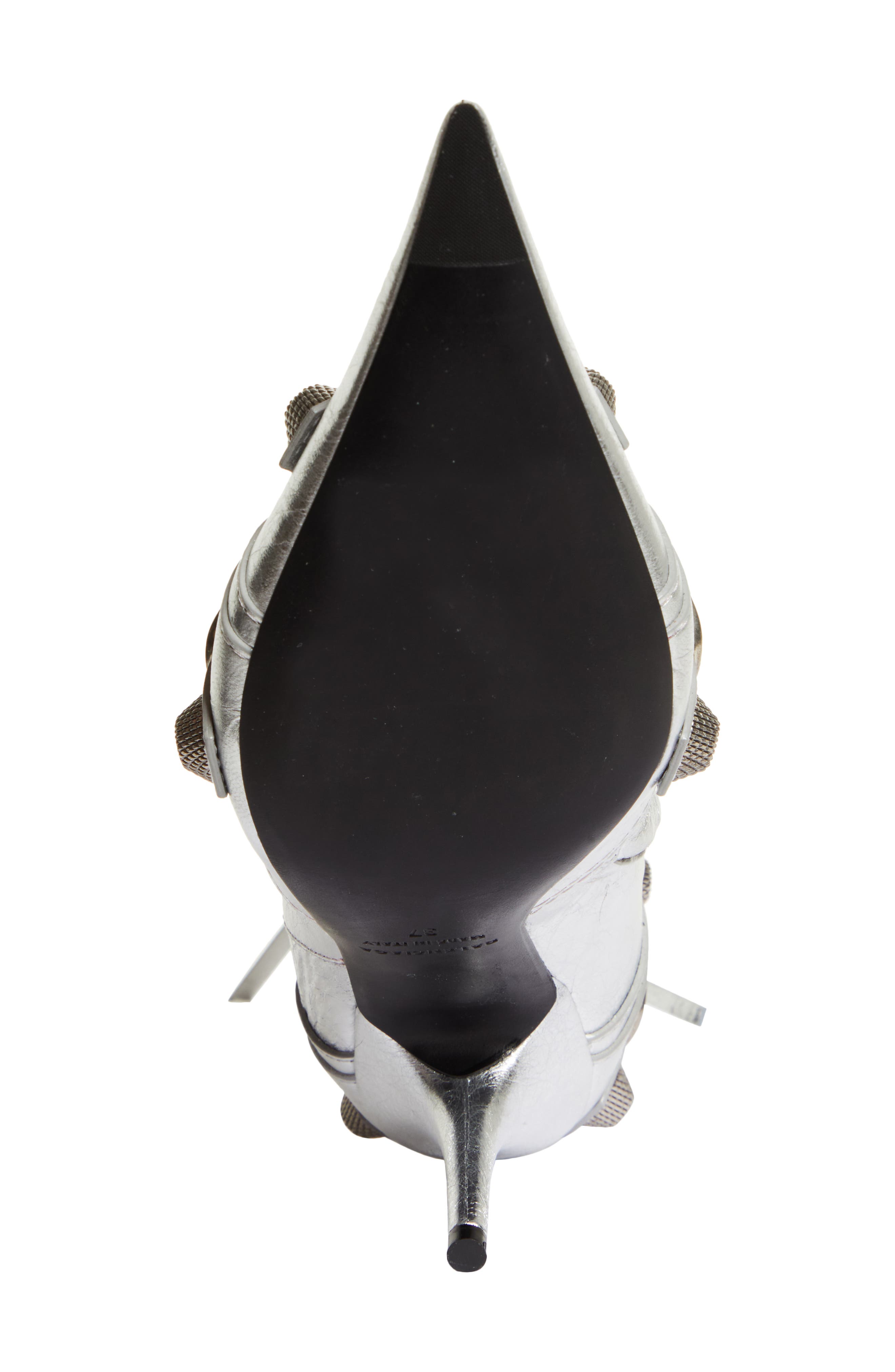 Balenciaga Cagole Pointed Toe Bootie, Alternate, color, 