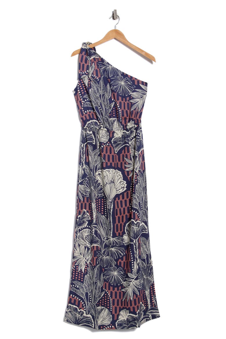 Urban Oasis Phillipa One-Shoulder Dress, Alternate, color, NAVY