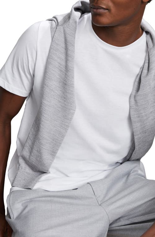 Reiss White Ché Studios Crew Neck T-shirt With Tencel™ Fibers In White