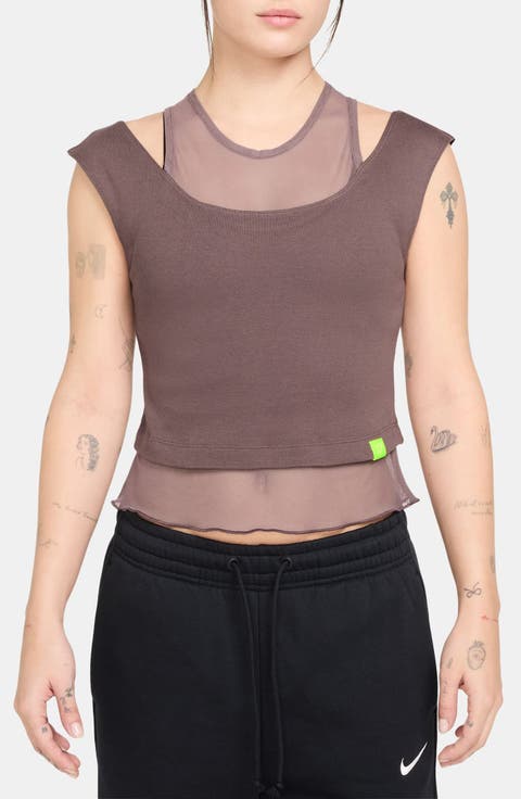 Serena Williams Design Crew Layered Cropped Tank Top