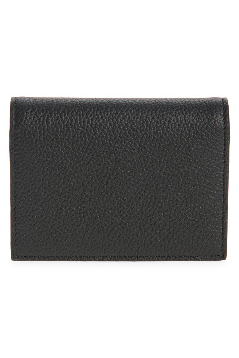 Bloomsbury Leather Bifold Card Holder, Alternate, color, BLACK/ BLACK CALICO