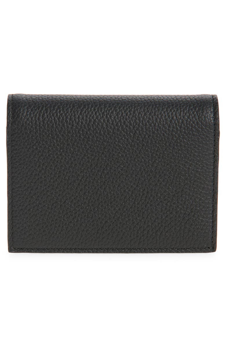 Burberry Bloomsbury Leather Bifold Card Holder, Alternate, color, Black/ Black Calico