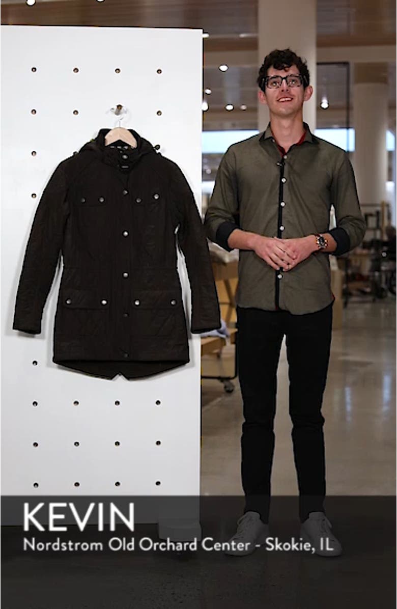 Arrow Quilted Hooded Anorak Coat, sales video thumbnail