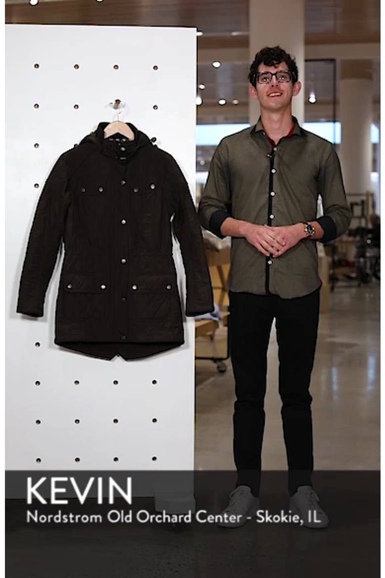 Arrow Quilted Hooded Anorak Coat video