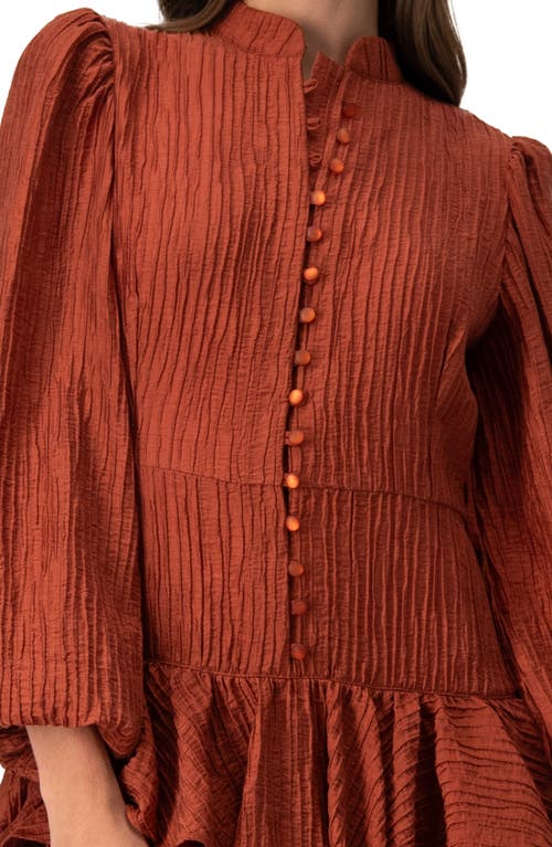 Ivonne Layered Short Dress In Brown