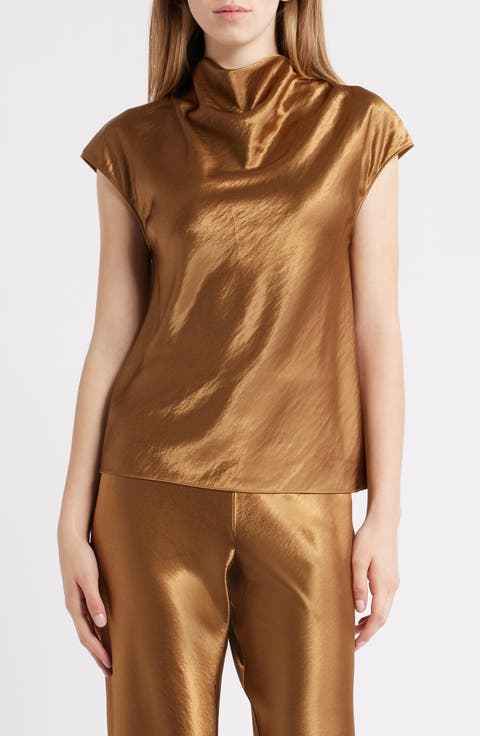 Loretta Bias Cut Satin Top