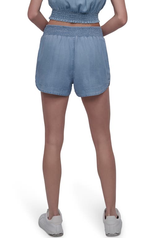 Shop Dkny Jeans Garment Dyed Shorts In Chambray