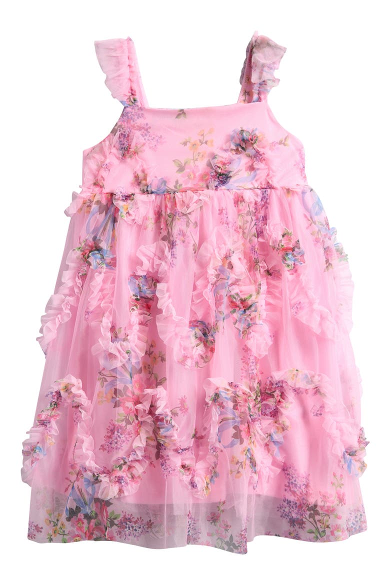 Kids' Cupcake Floral Ruffle Party Dress, Main, color, PINK