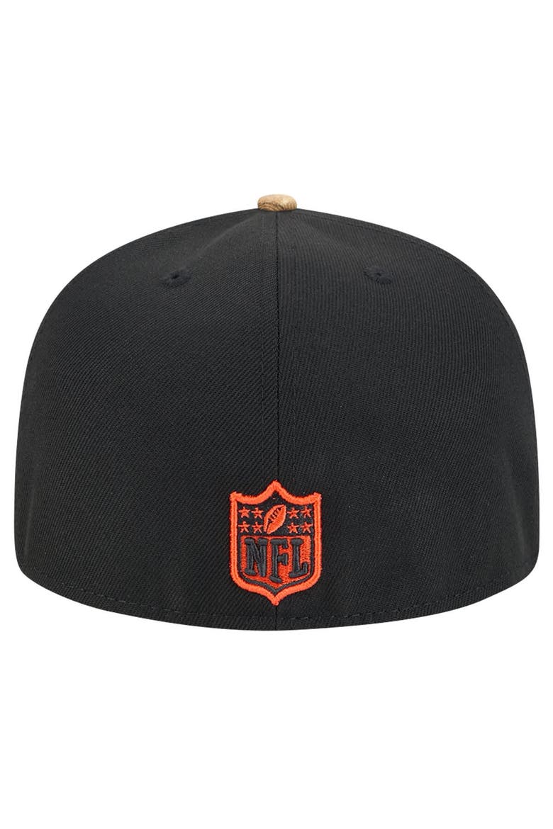 Men's New Era Black Cincinnati Bengals Active Two-Tone Camo 59FIFTY Fitted Hat, Alternate, color, Black