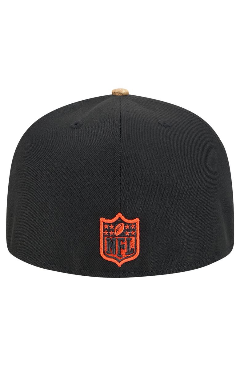 New Era Men's New Era Black Cincinnati Bengals Active Two-Tone Camo 59FIFTY Fitted Hat, Alternate, color, Black