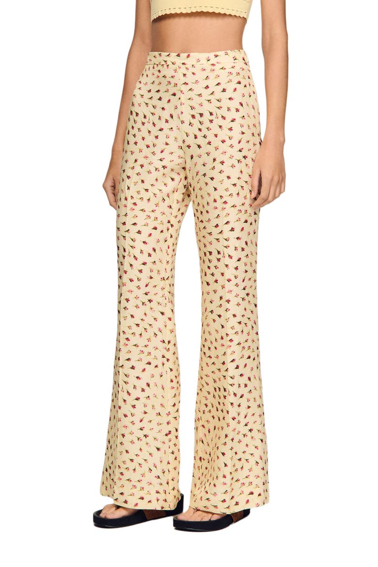 Floral trousers, Main, color, Butter / pink