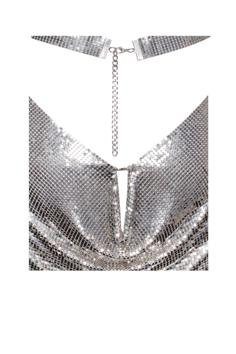 silver metal mesh dress Versace Aluminum Metal Mesh Dress | Silver