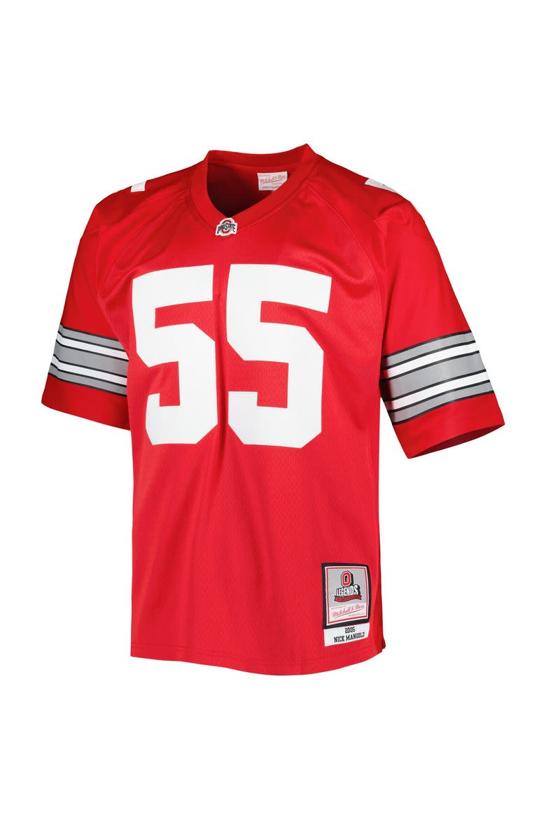 Men's Mitchell & Ness Nick Mangold Scarlet Ohio State Buckeyes Authentic Jersey, Alternate, color, Scarlet