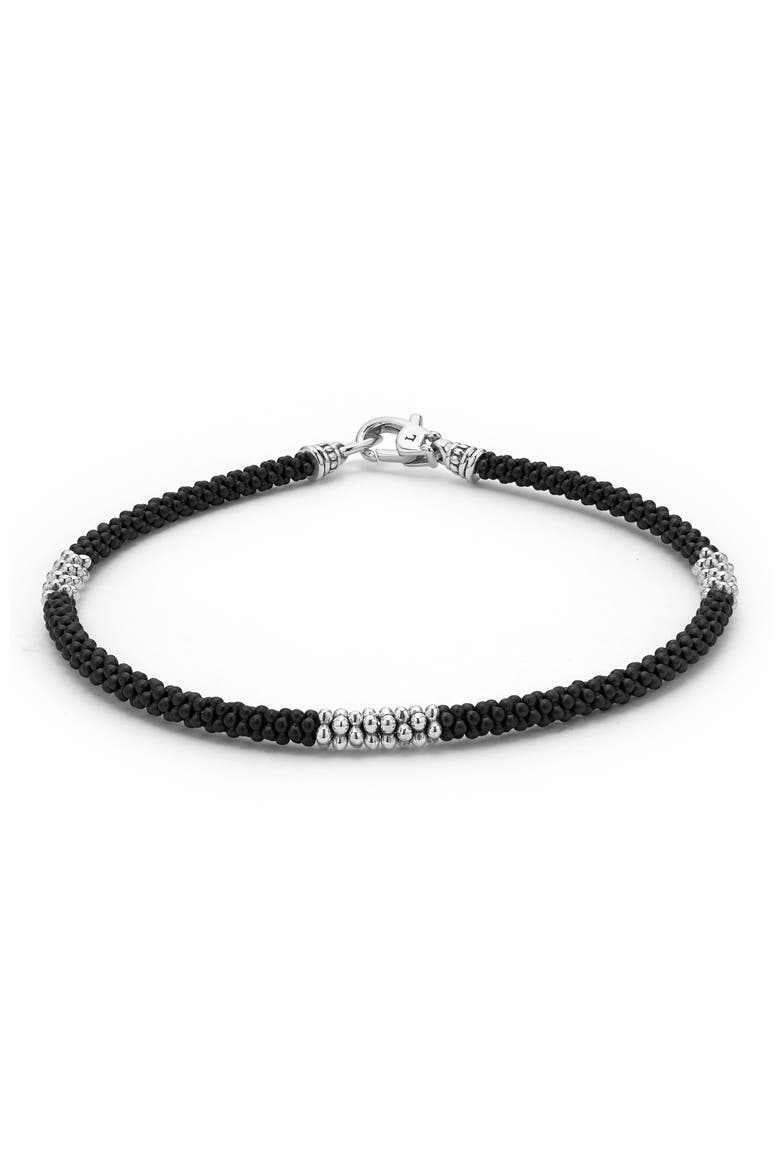 Men's Black Caviar Three-Station Bracelet video
