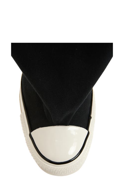 Vaquera X Converse Gender Inclusive Slouch Canvas Knee High Boot In Black