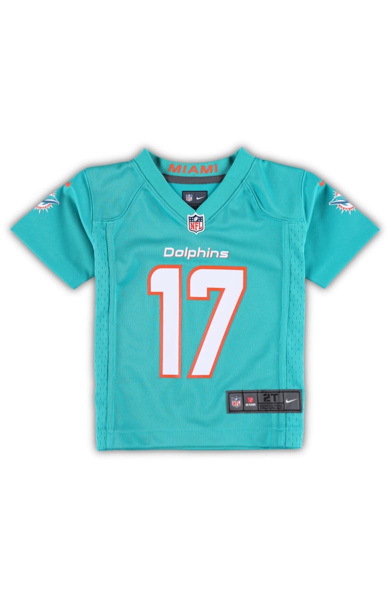 Nike Toddler Nike Jaylen Waddle Aqua Miami Dolphins Game Jersey, Alternate, color,