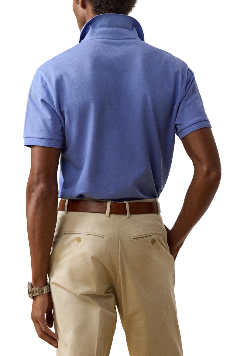 Embroidered Logo Cotton Piqué Polo, Alternate, color, PERIWINKLE