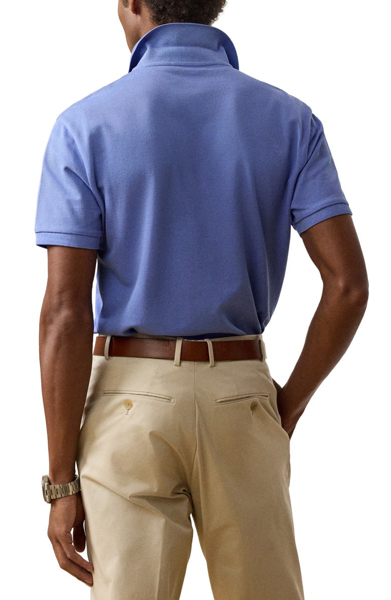 Ralph Lauren Purple Label Embroidered Logo Cotton Piqué Polo, Alternate, color, Periwinkle