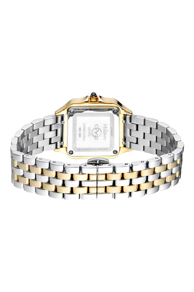 Women's Milan Diamond Dial Bracelet Watch, 27.5 mm, Alternate, color, TWO-TONE GOLD-SILVER