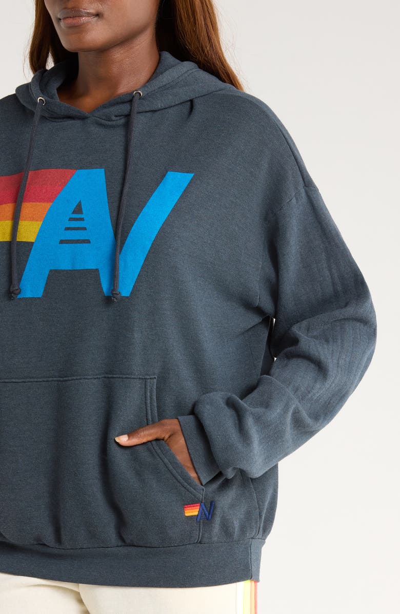 Aviator Nation Logo Hoodie, Alternate, color, Charcoal