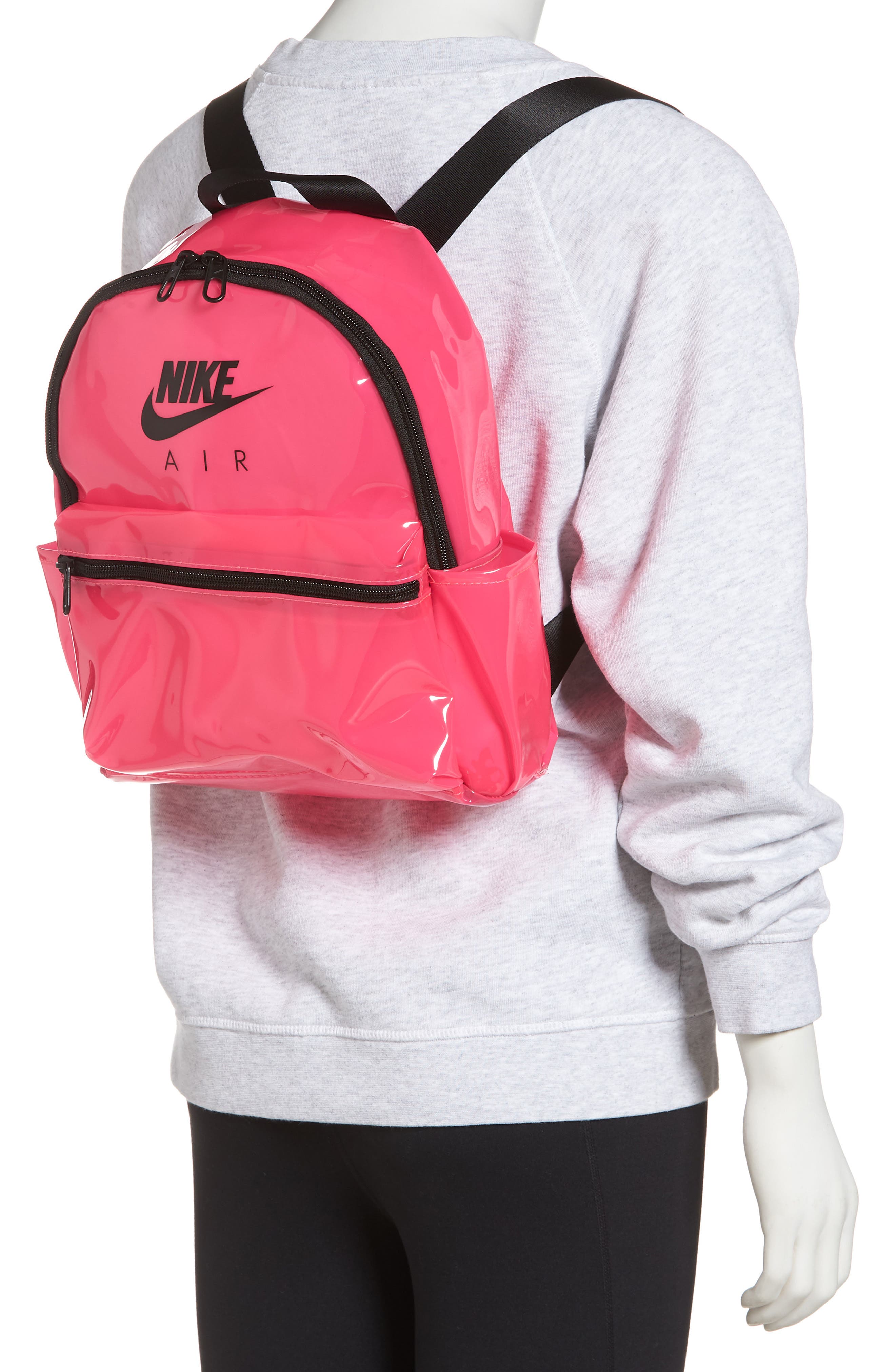 Mini JDI Clear Backpack, Alternate, color, CLEAR PINK BLAST/ BLACK