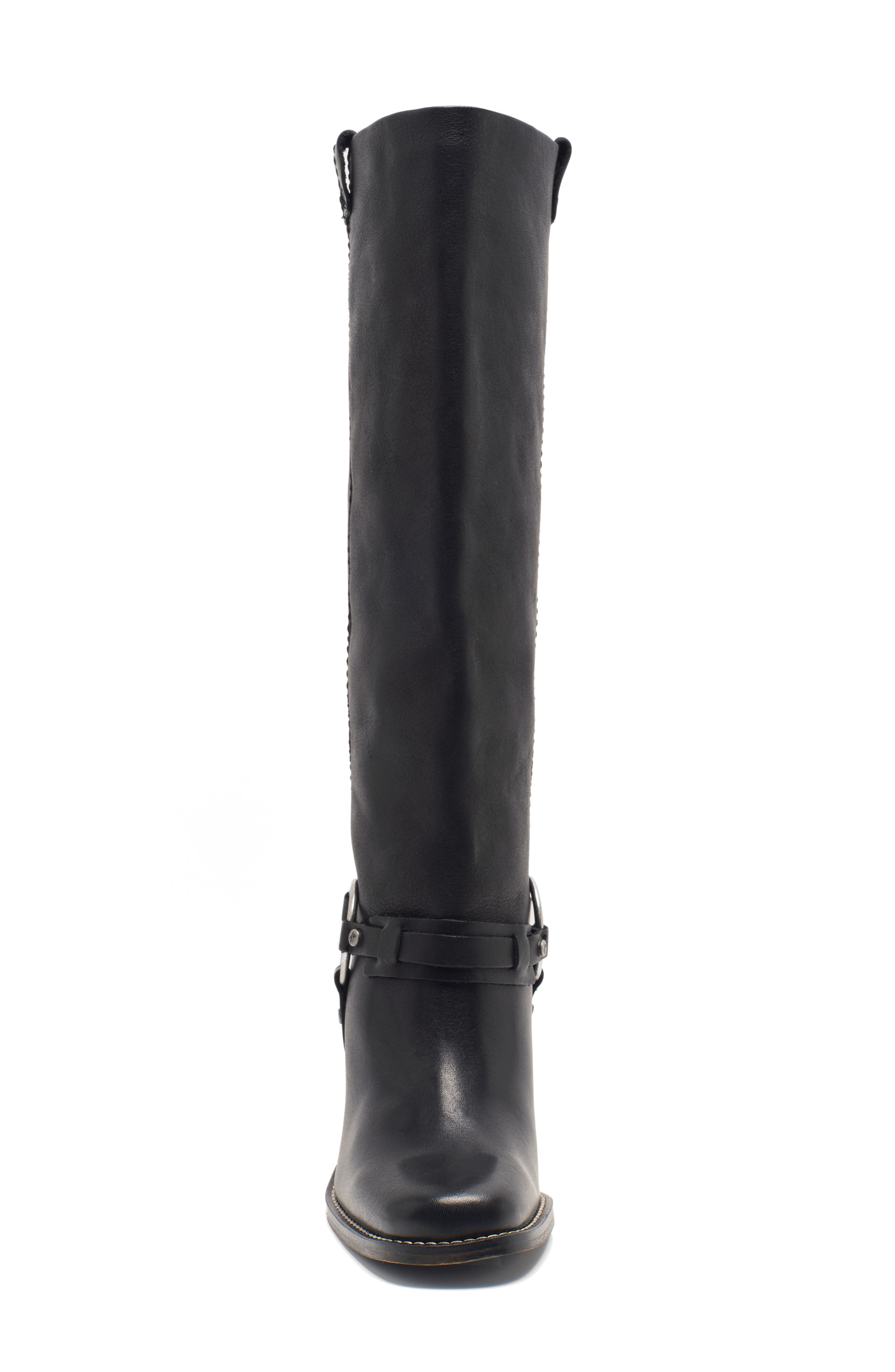 Free People Heidi Harness Tall Boot, Alternate, color, Black Leather