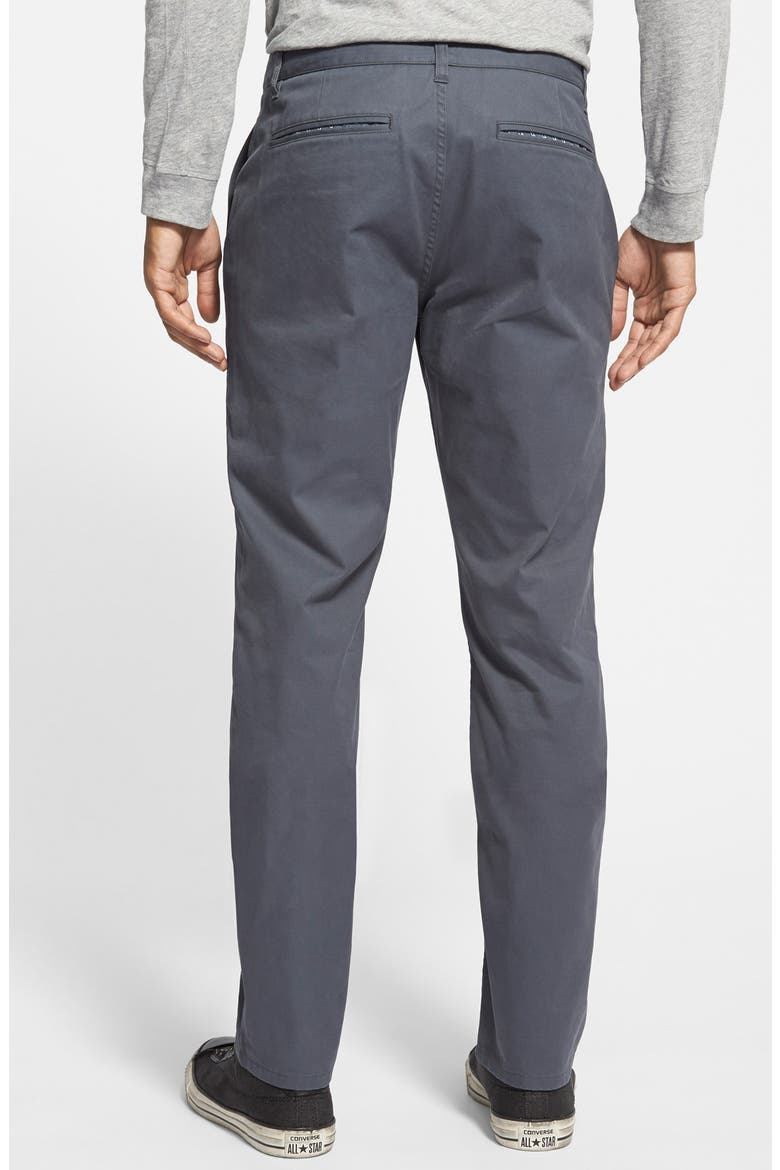 Slim Fit Washed Cotton Chinos, Alternate, color, SLATE GREY