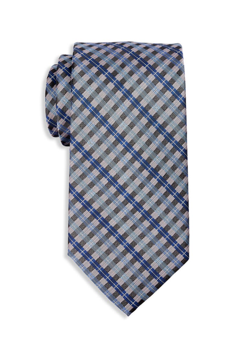 Big & Tall Check Patterned Tie, Main, color, PINK