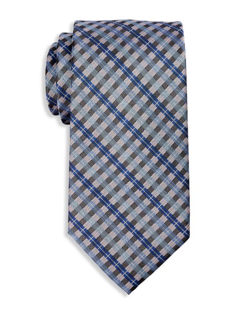 Big & Tall Check Patterned Tie