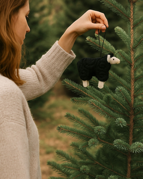 Pillowpia Black Sheep Ornament In Black